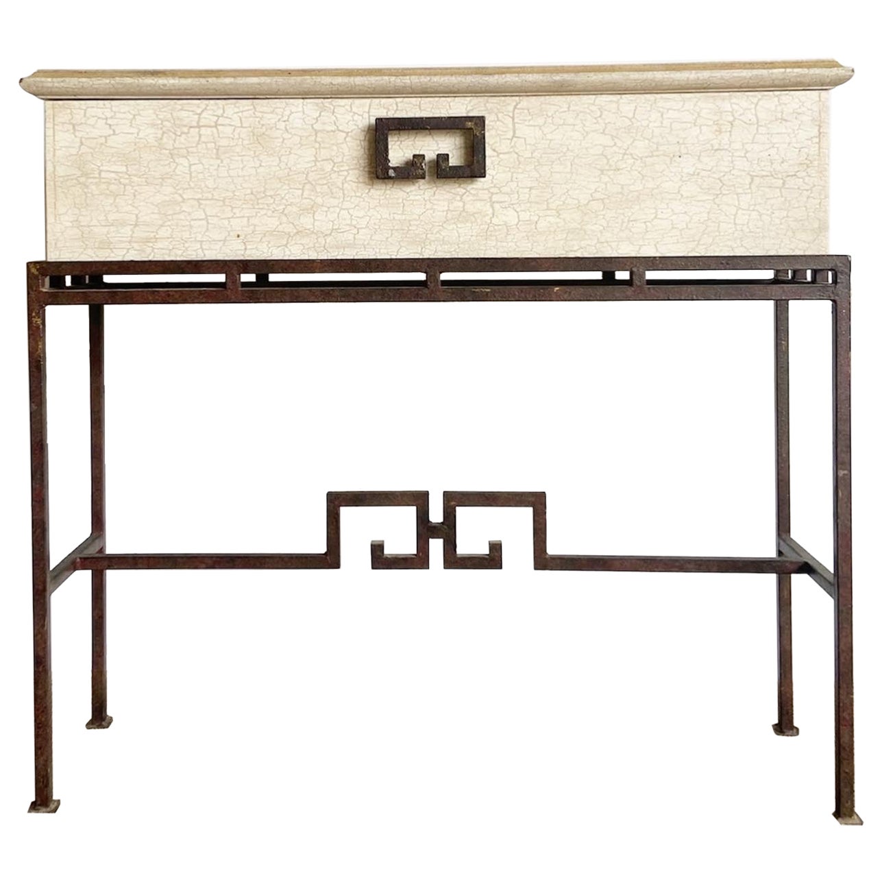 Vintage Chinoiserie Console Table/Storage Chest For Sale