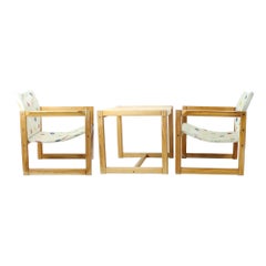 Retro Easy Chairs And Coffee Table Set By Karin Mobring For Ikea, 1970s