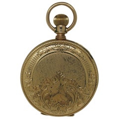 Antique 1888 Elgin National 14K Gold 11J Pocket Watch Brooklyn Hunt 6s 54g