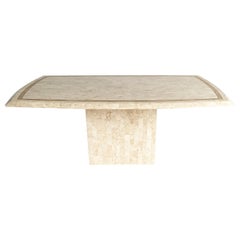 Postmodern Polished Tessellated Stone Dining Table