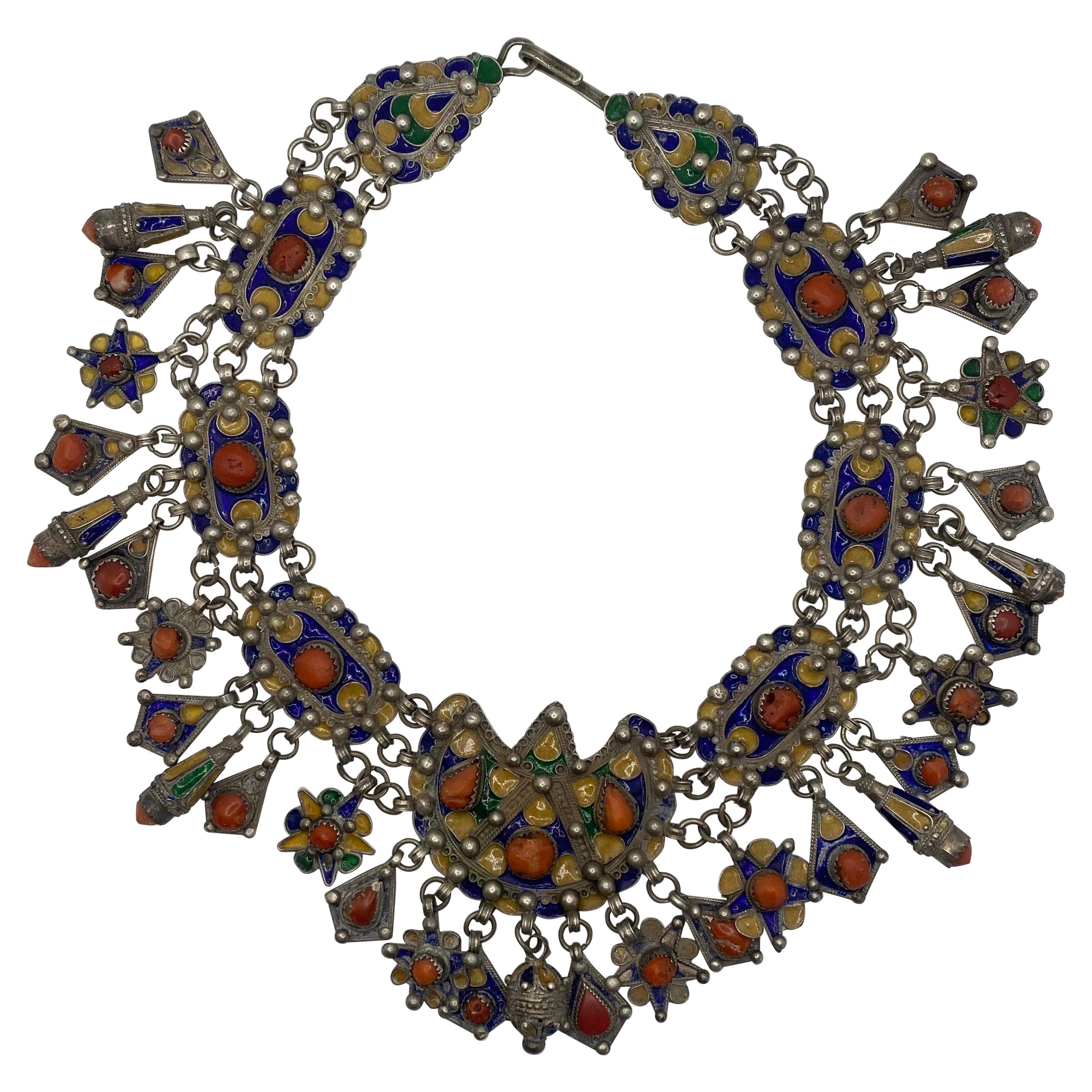 vintage silver kabyle necklace at 1stDibs