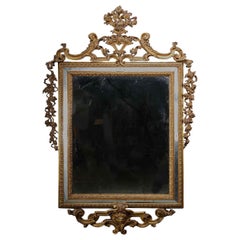 Important carved and gilded mirror, Lombardy, Italy, 1780