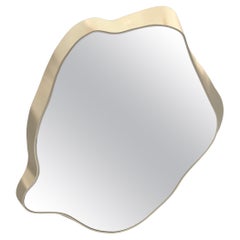 Cloud Modern Luxury Wall Mirror with Metal Frame and Marble Shelf