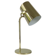 Paavo Tynell Style Adjustable Brass Table Lamp, Finland 1940s