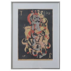 Hardy Strid, Joker I, Litografía en color, 1966, Enmarcada
