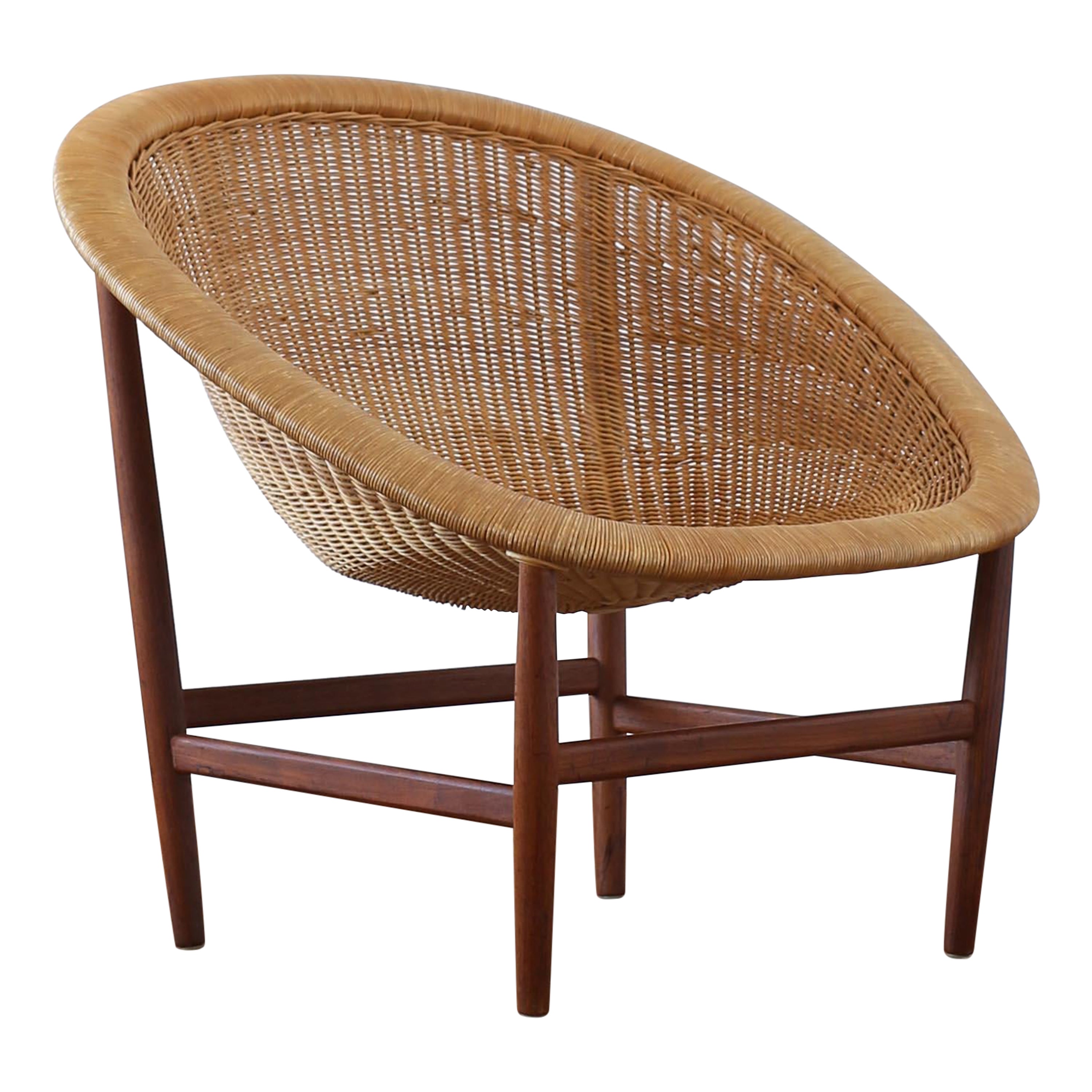 Early Nanna Ditzel 'Basket chair' for Ludvig Pontoppidan, Denmark, 1950 For Sale
