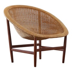 Early Nanna Ditzel 'Basket chair' for Ludvig Pontoppidan, Denmark, 1950