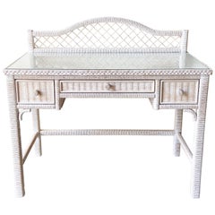 Boho Chic Henry Link Wicker Writing Desk