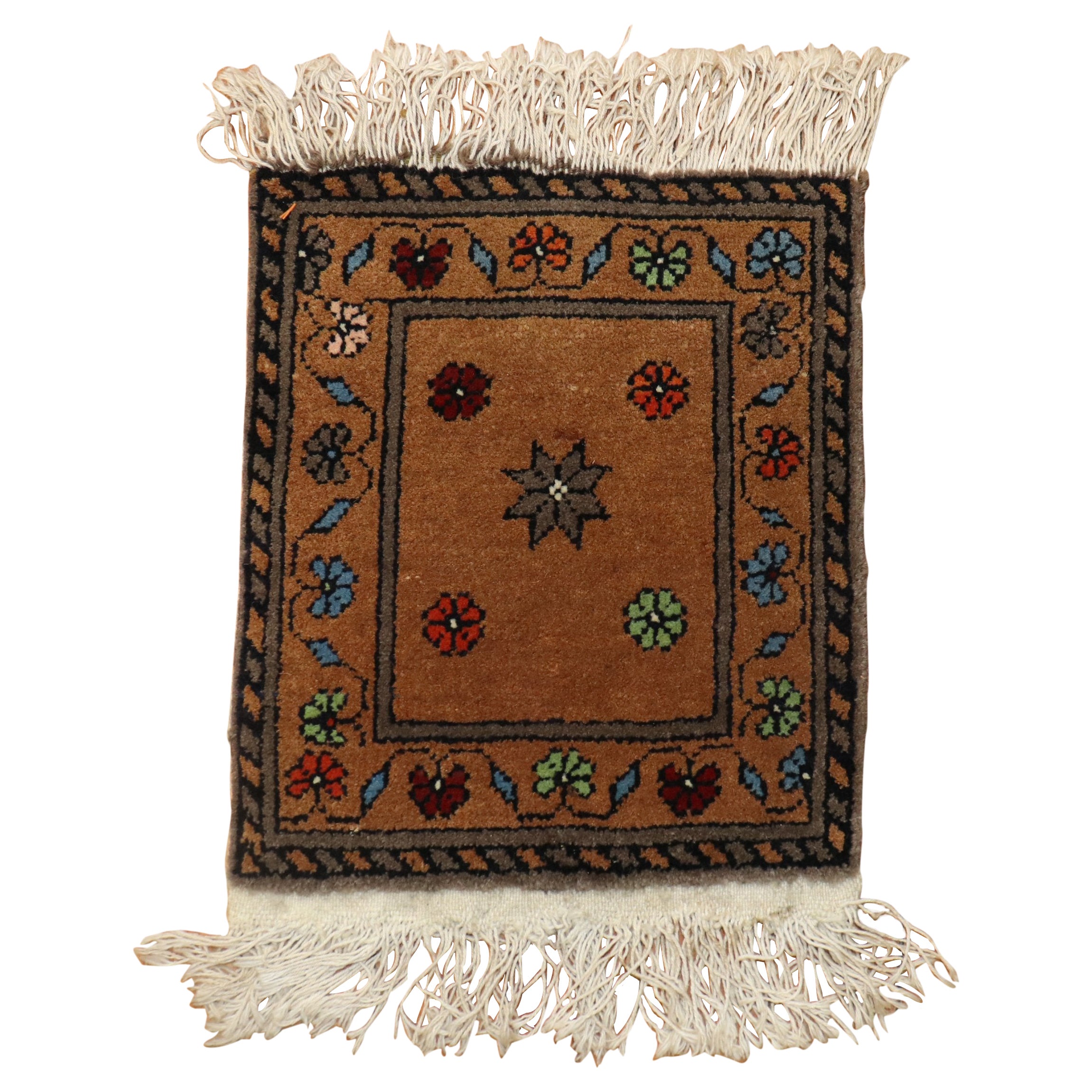 Turkish Anatolian Mini Mat Size Rug For Sale