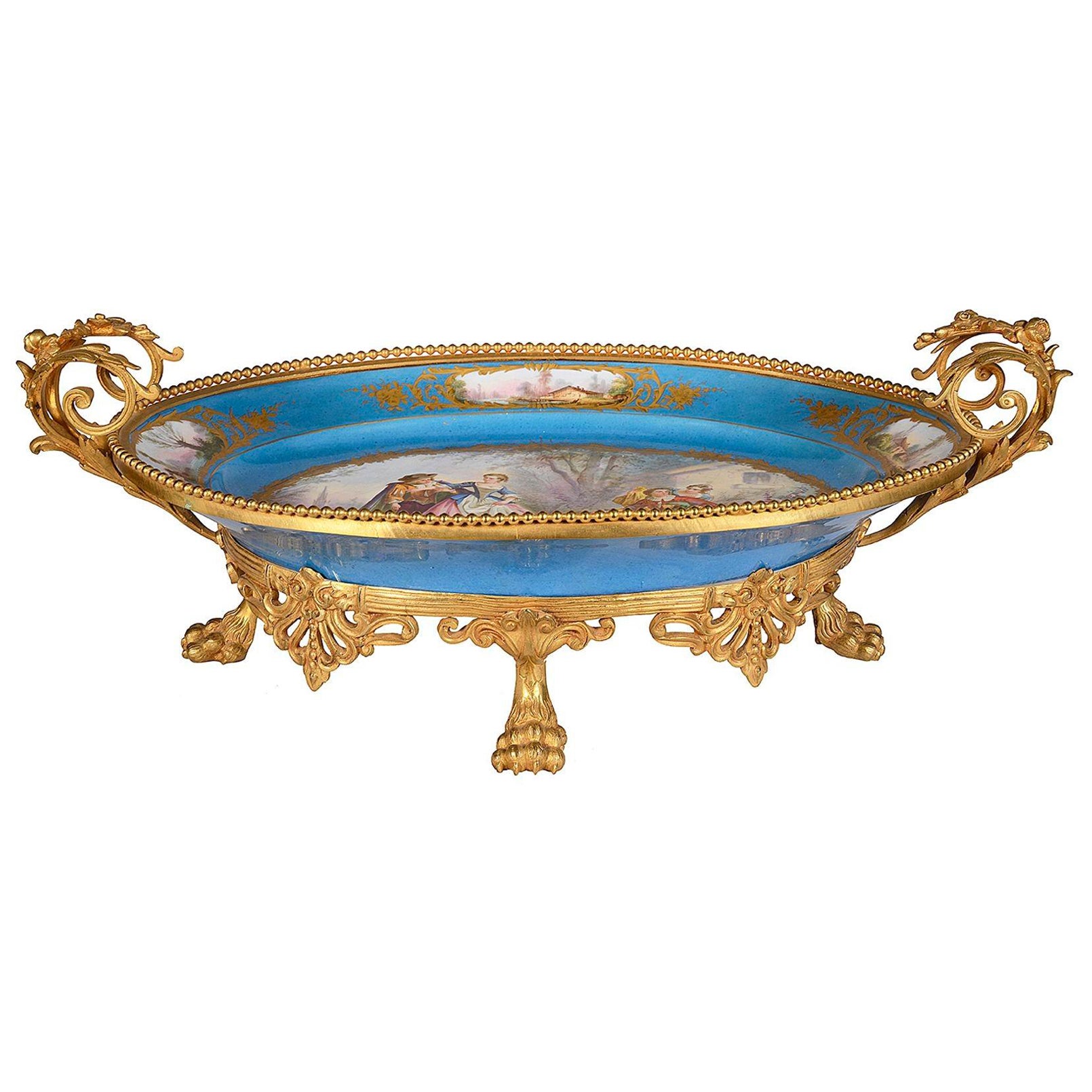 Late 19th Century Sevres style comport. For Sale