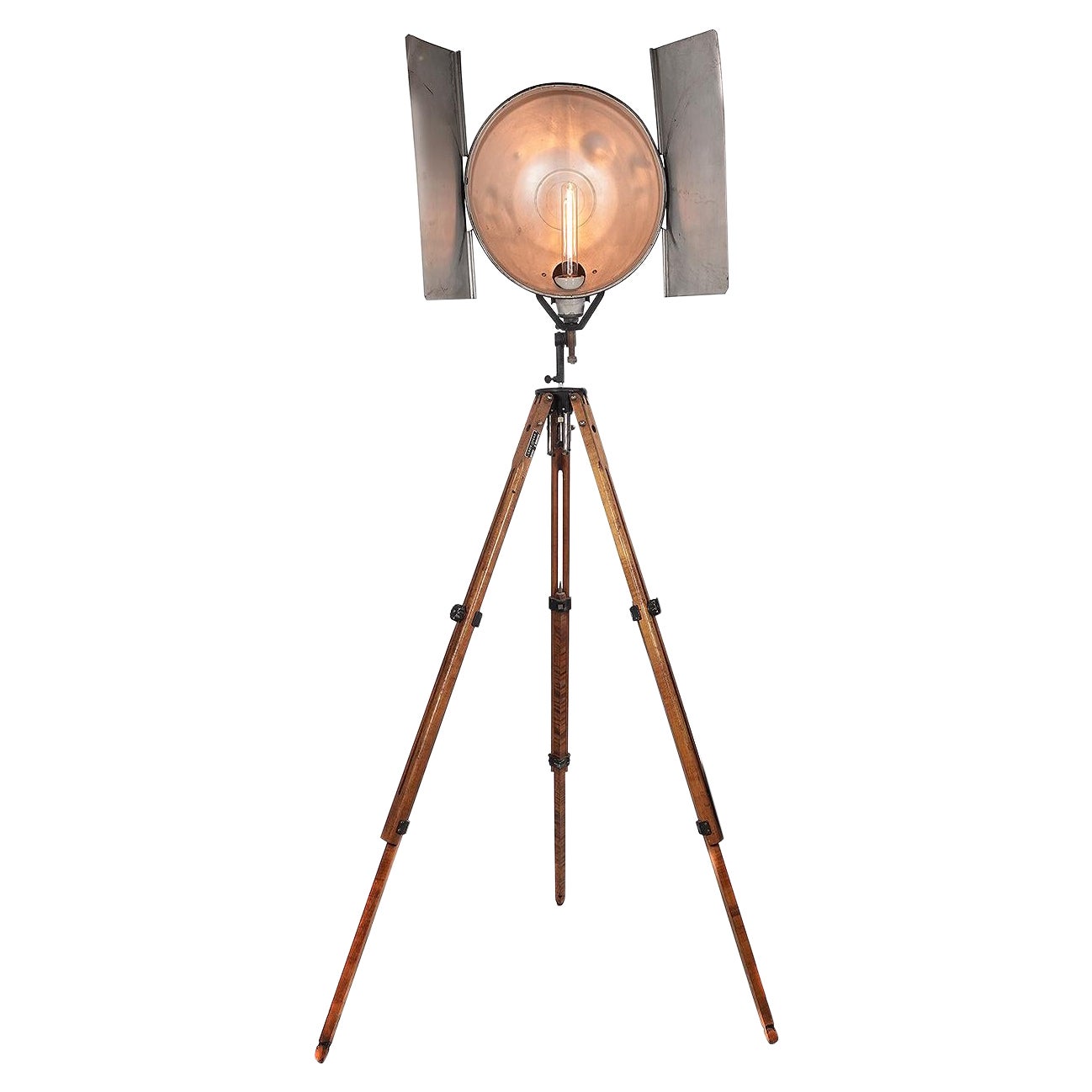 Early Photographers Light on Wooden Tripod.