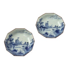A pair of Edo period ‘Scheveningen’ design Arita export dishes