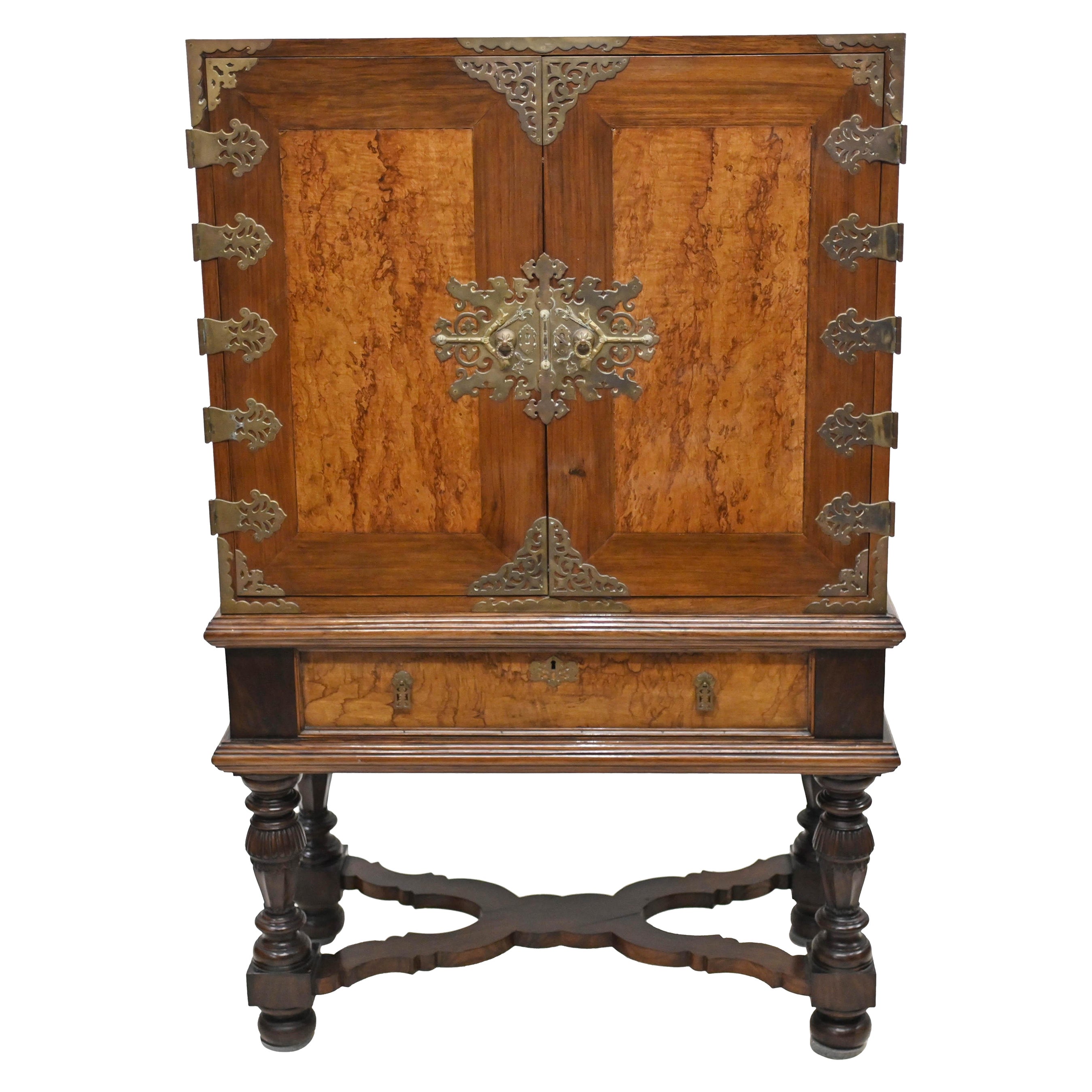 Portugese Collectors Cabinet Chest on Stand Coromandel 1880 For Sale