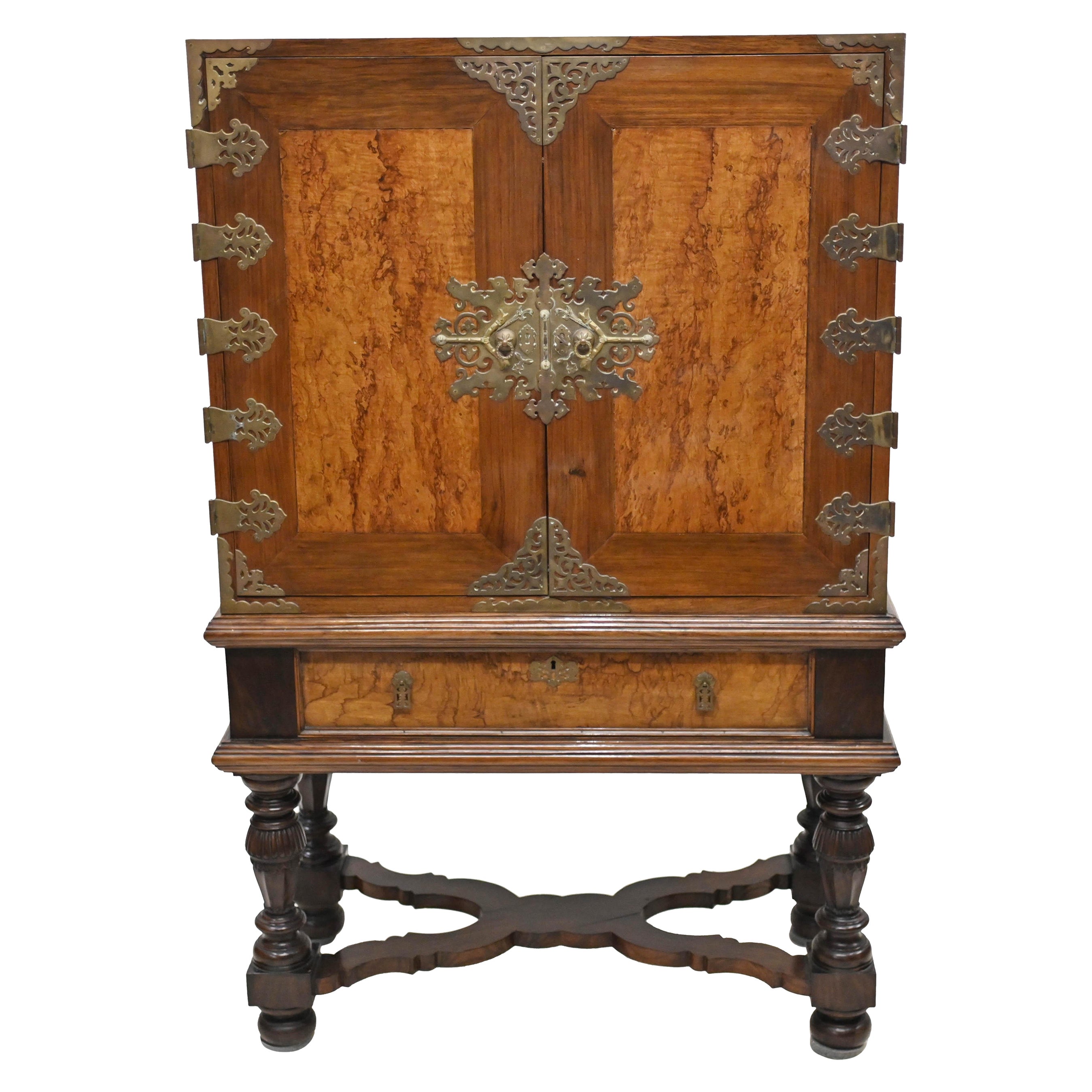 Portugese Collectors Cabinet Chest on Stand Coromandel 1880