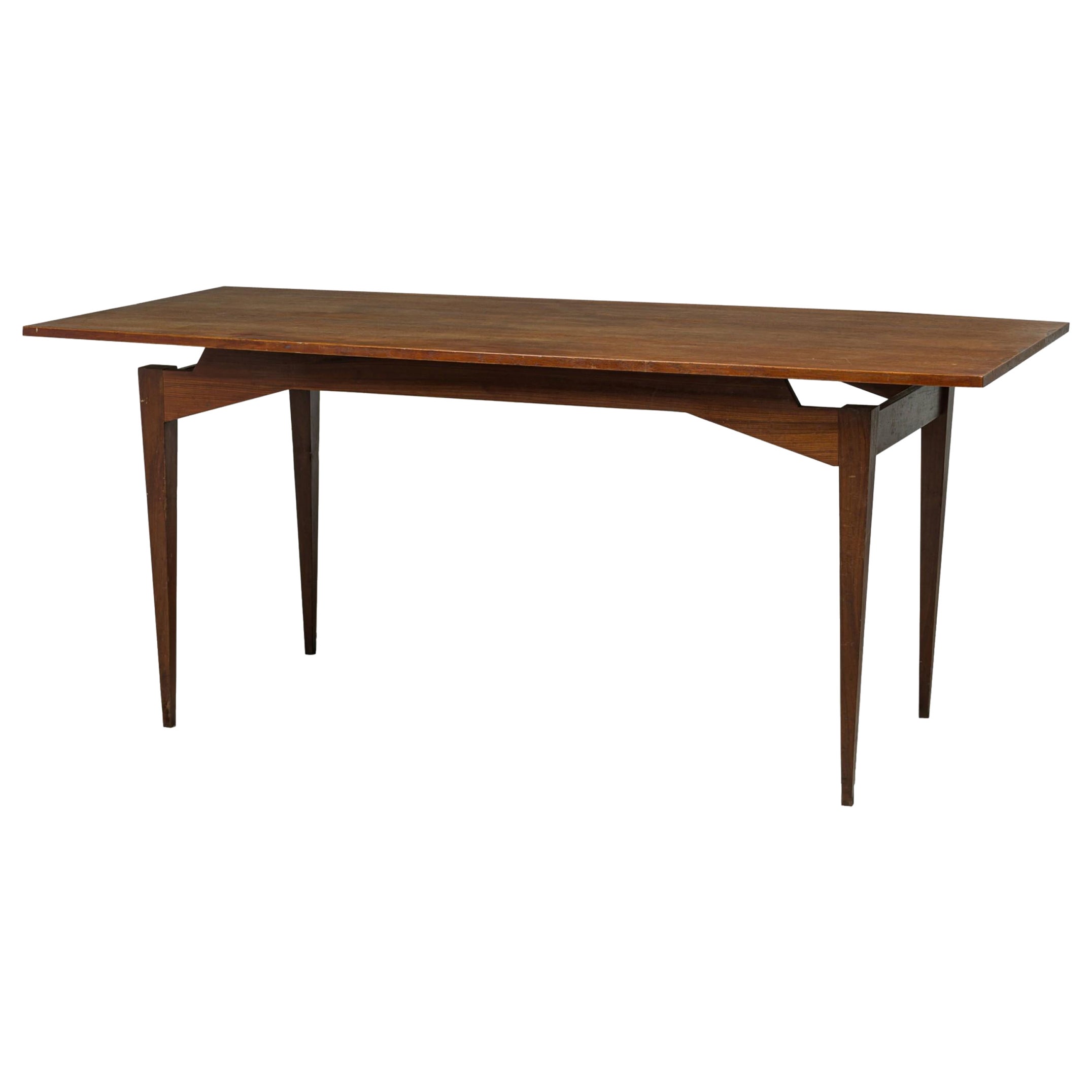 Table de salle à manger en noyer du milieu du siècle de Franco Albini, Italie en vente