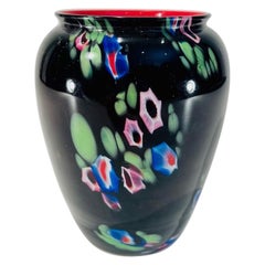 Kralik Bohemian multicolor glass vase circa 1900