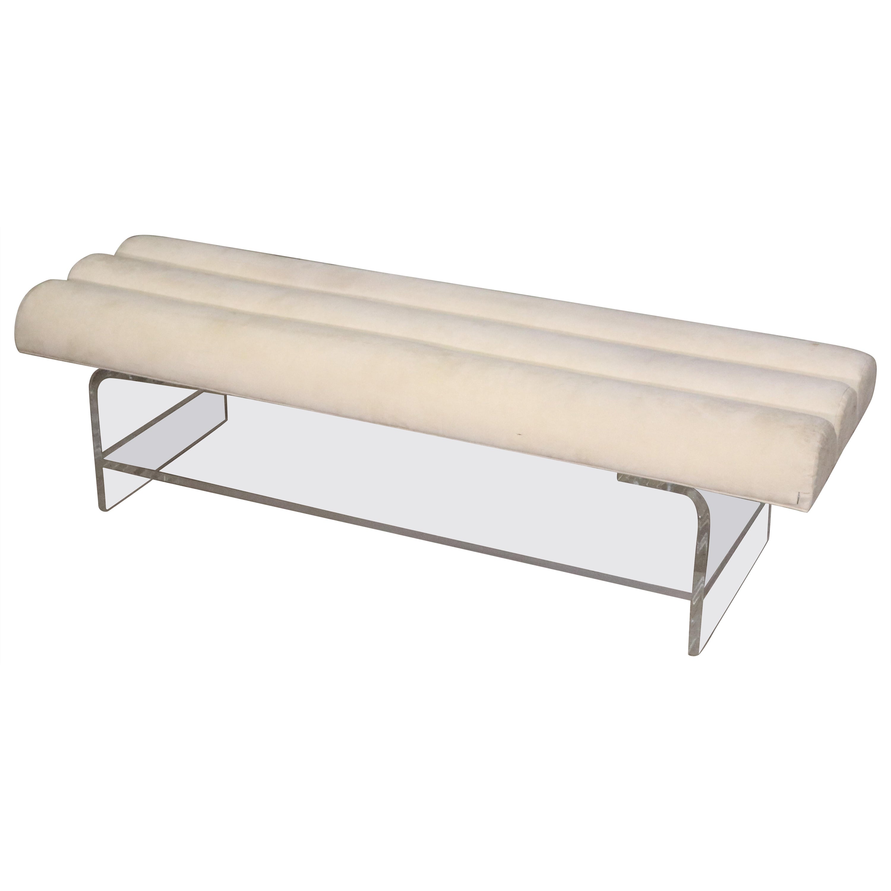 Mid-Century Lucite Bench For Sale