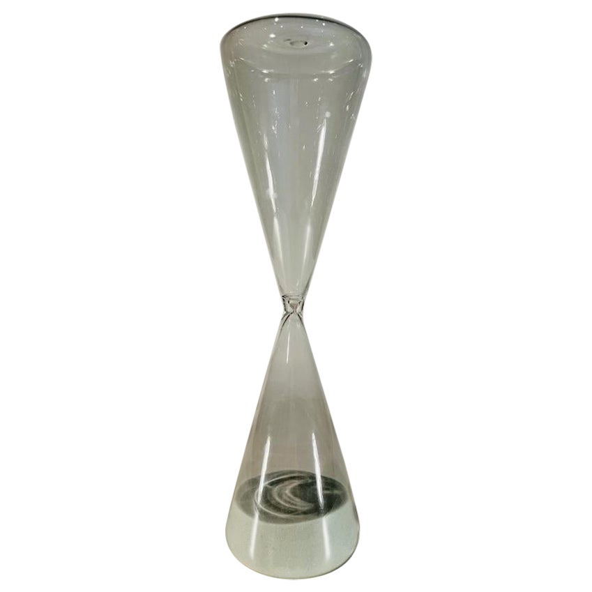 Venini Murano glass incolor hourglass circa 1950 For Sale
