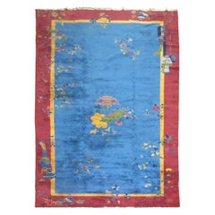Zabihi Collection Blue Oversize Chinese Art Deco Nichols Rug
