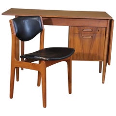 Retro Maurice Villency Extending Teak Desk