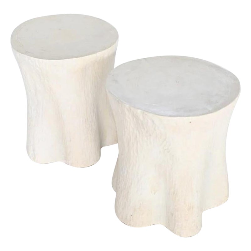 Pair of Faux Bois Side Tables  For Sale