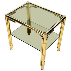 Used coffee table Italy 1970s Smoked Glass
