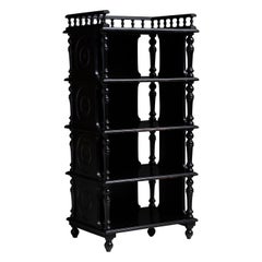 Antique Ebonised Etagere, England circa 1870