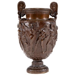Antique Classical Style, French Bronze Handled Urn
