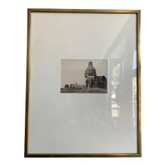 Black and White Photograph of Destructed Dome Building
