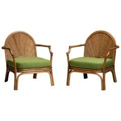 Pair of Rattan Armchairs, France circa 1960