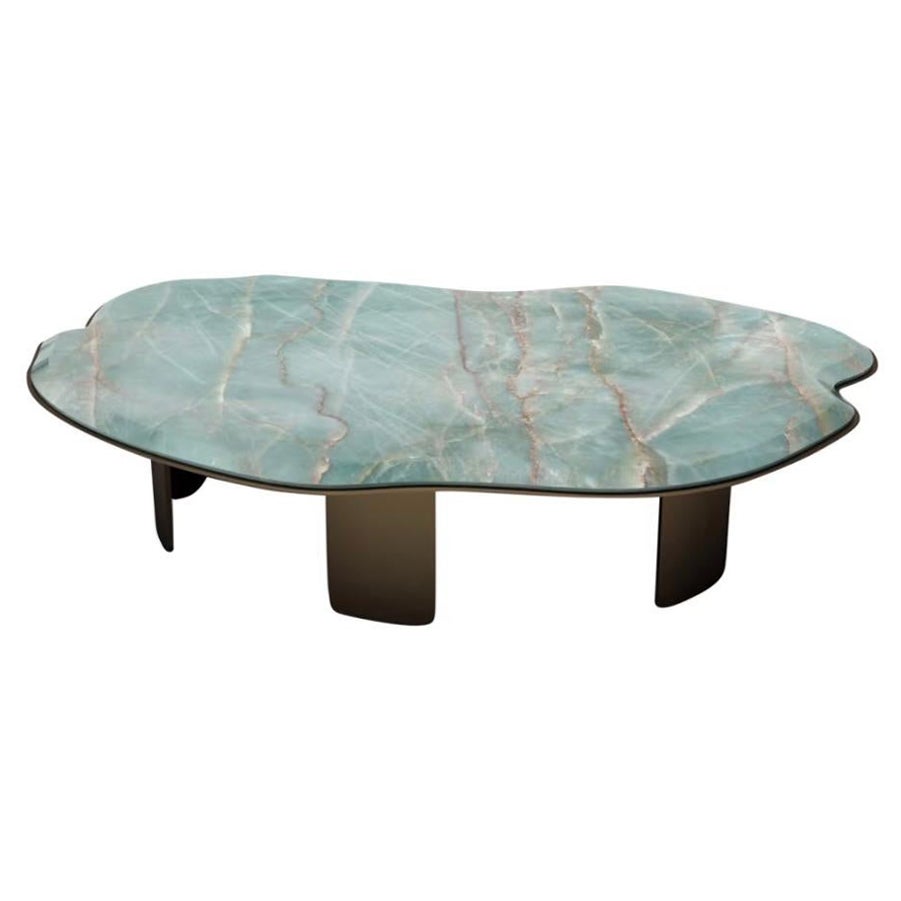 Paolo Castelli Claude Large Coffee Table with Marble Top by Vittorio Paradiso  For Sale