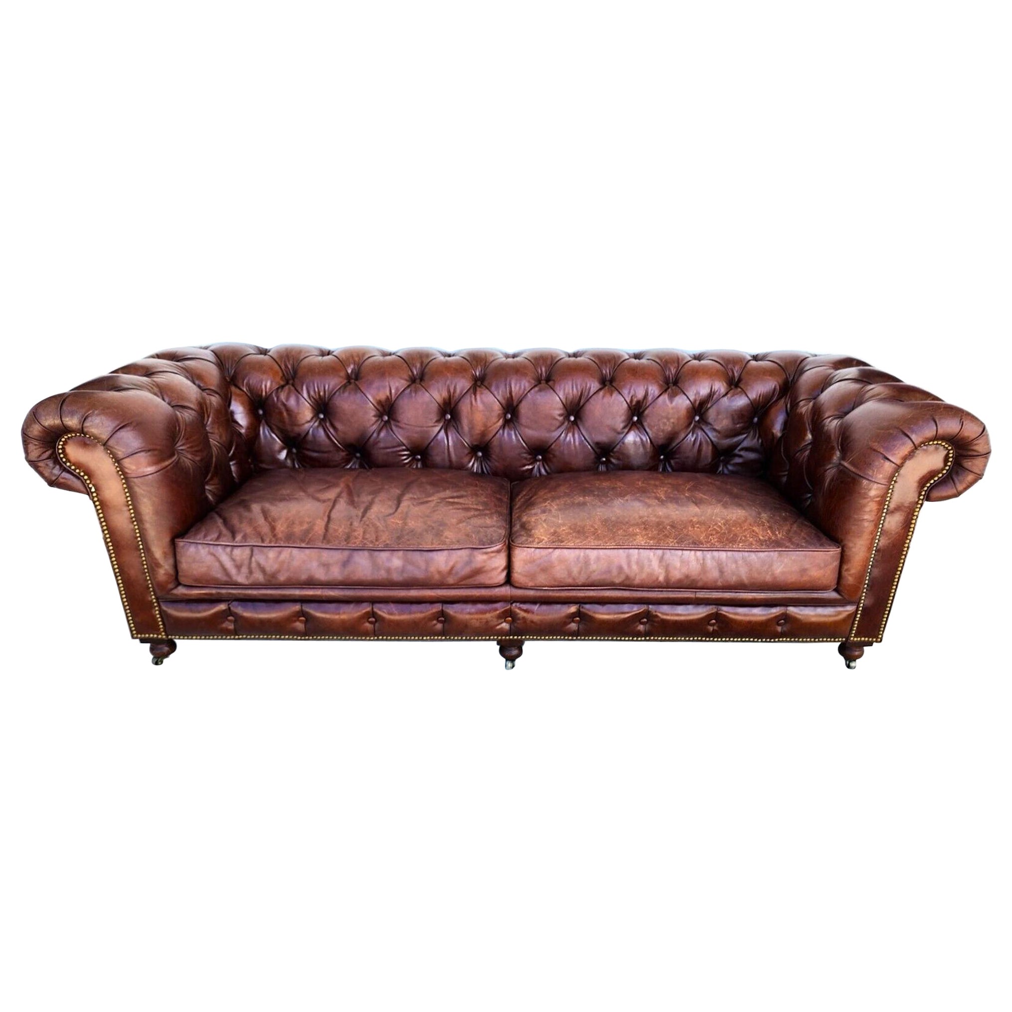 Chesterfield Leather Conrad Sofa by Four Hands 