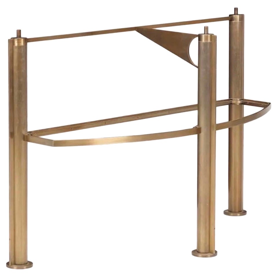 Jean-Michel Wilmotte Flag Console Table, France, 1980s. Patinated stainless steel.   
Provenance: The Kenneth L. Freed Collection
Jean-Michel Wilmotte is a French architect and designer born in Soissons in 1948. He graduated from the École Nationale