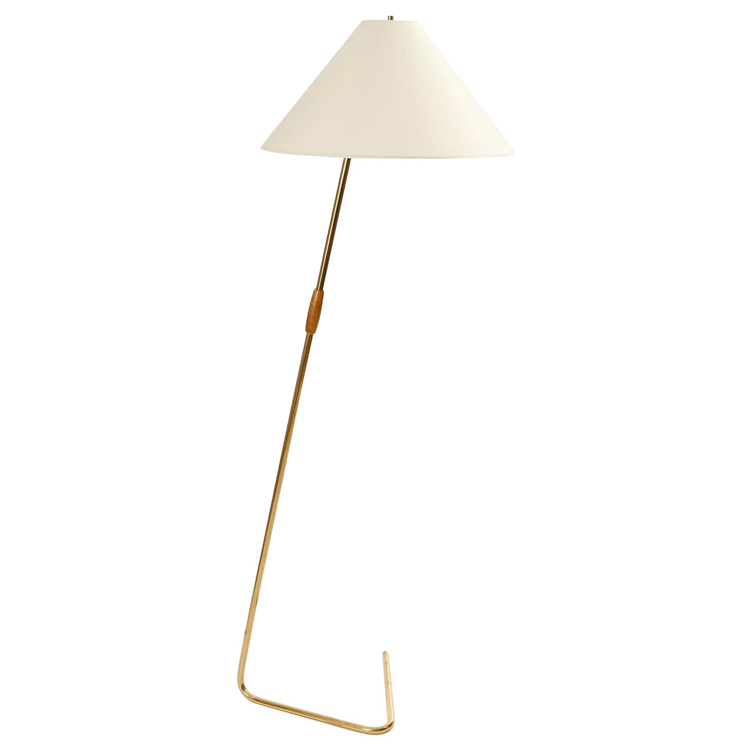 Mid-Century Modern Brass Floor Lamp 'Flamingo' no. 2083 by J.T. Kalmar, 1960s For Sale