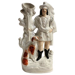 CIRCA 1870 große Staffordshire-Überlaufvase, englisch