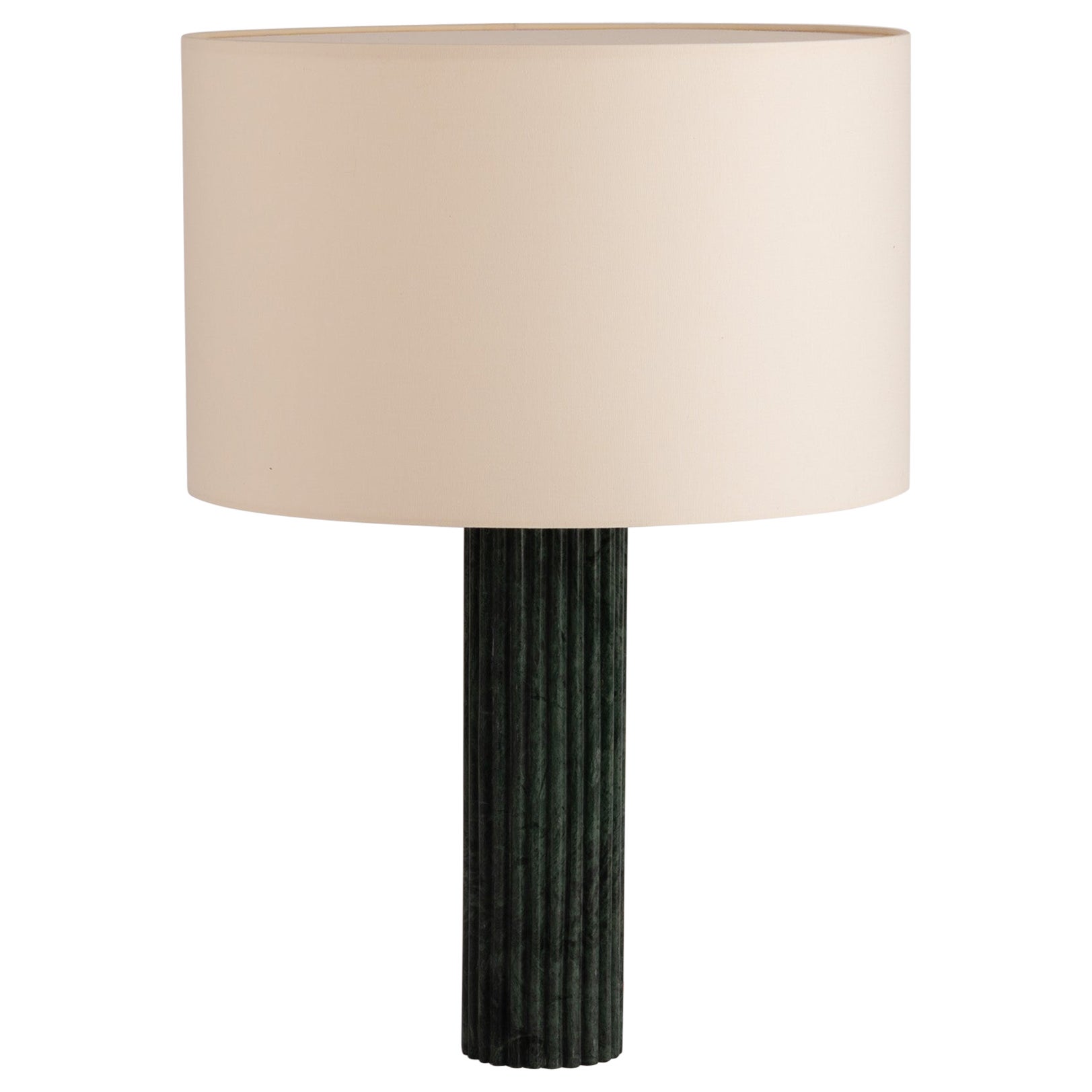 Green Marble Fluta Table Lamp by Simone & Marcel For Sale