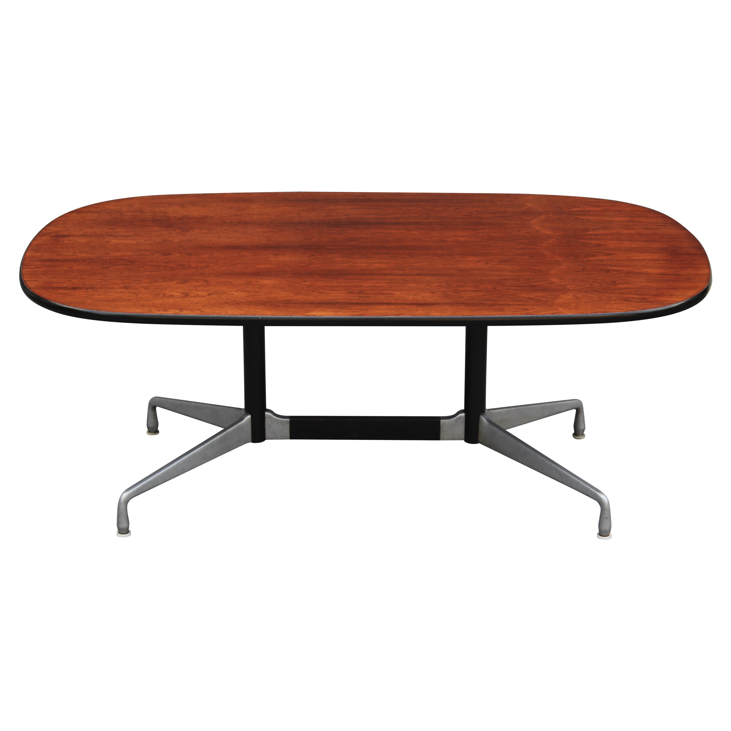 Table de conférence en bois de rose restaurée Charles & Ray Eames pour Herman Miller en vente