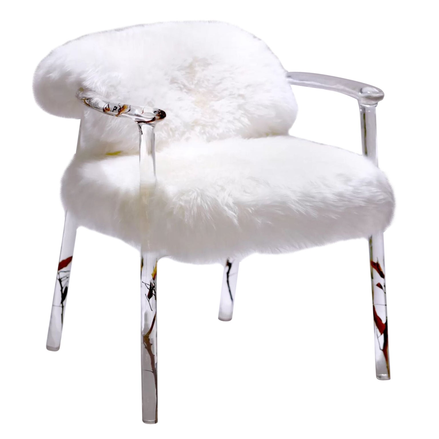 Branched Crystal Chieftain Chair by Dainte For Sale