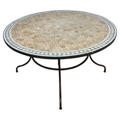 Vintage Moroccan Mosaic Tile Indoor/Outdoor Dining Table