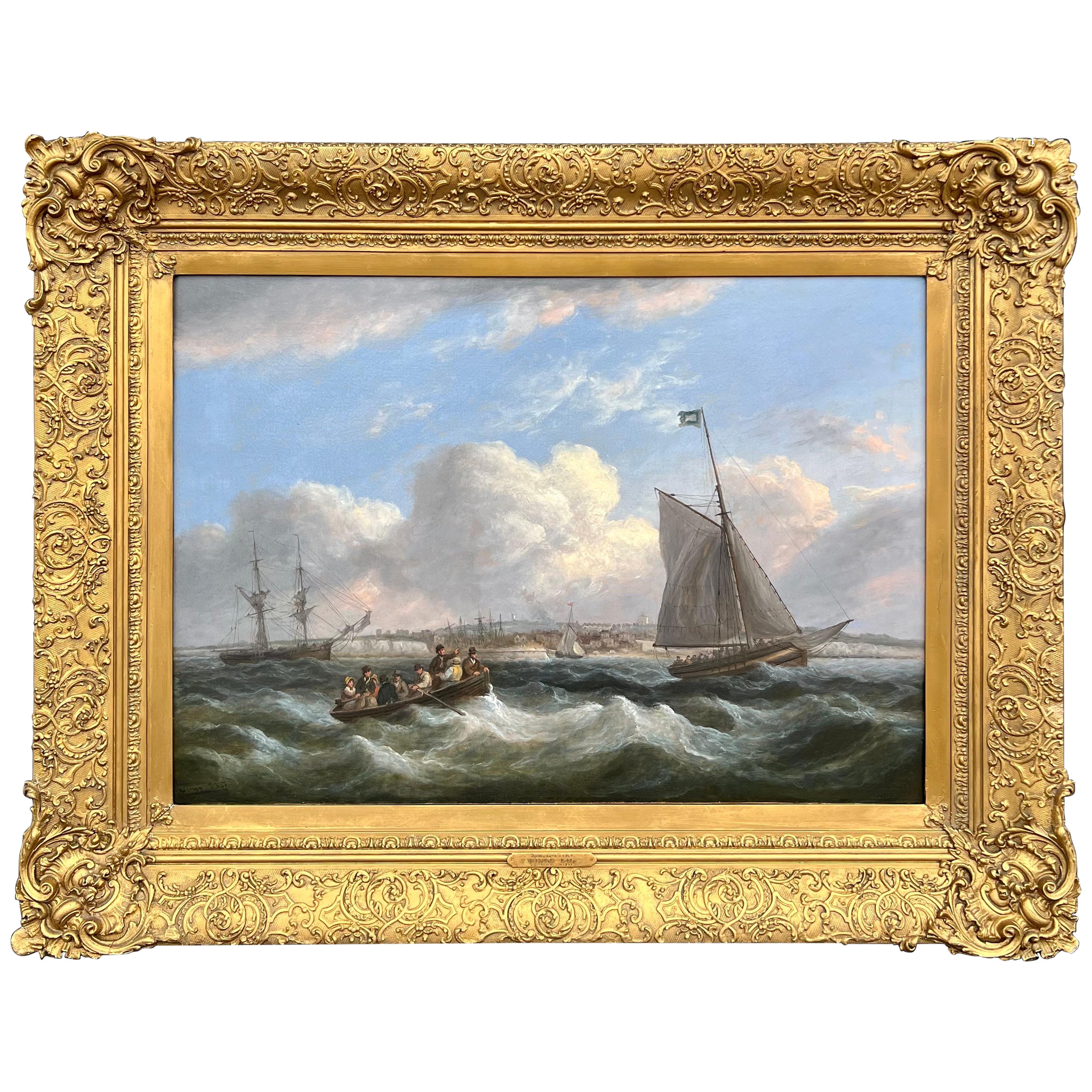 "Shipping Off the Coast" by Thomas Luny For Sale