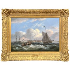 "Shipping Off the Coast" by Thomas Luny
