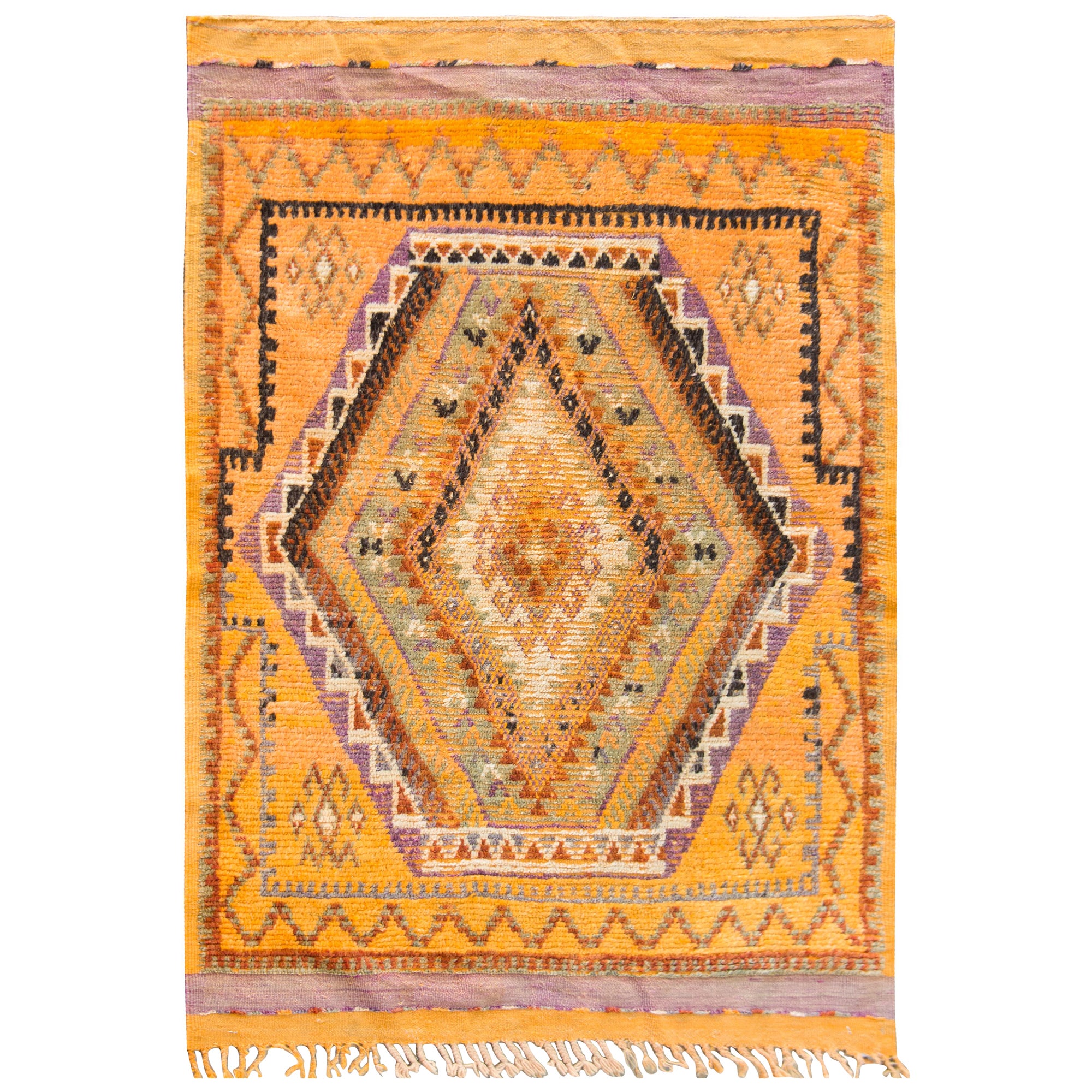 Vintage Mid-20th Century Moroccan Rug For Sale