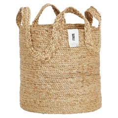 Panier en jute avec anse ondulée