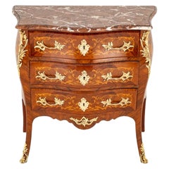 French Commode Marquetry Chest Drawers