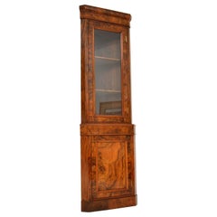 Antique Burr Walnut Corner Cabinet