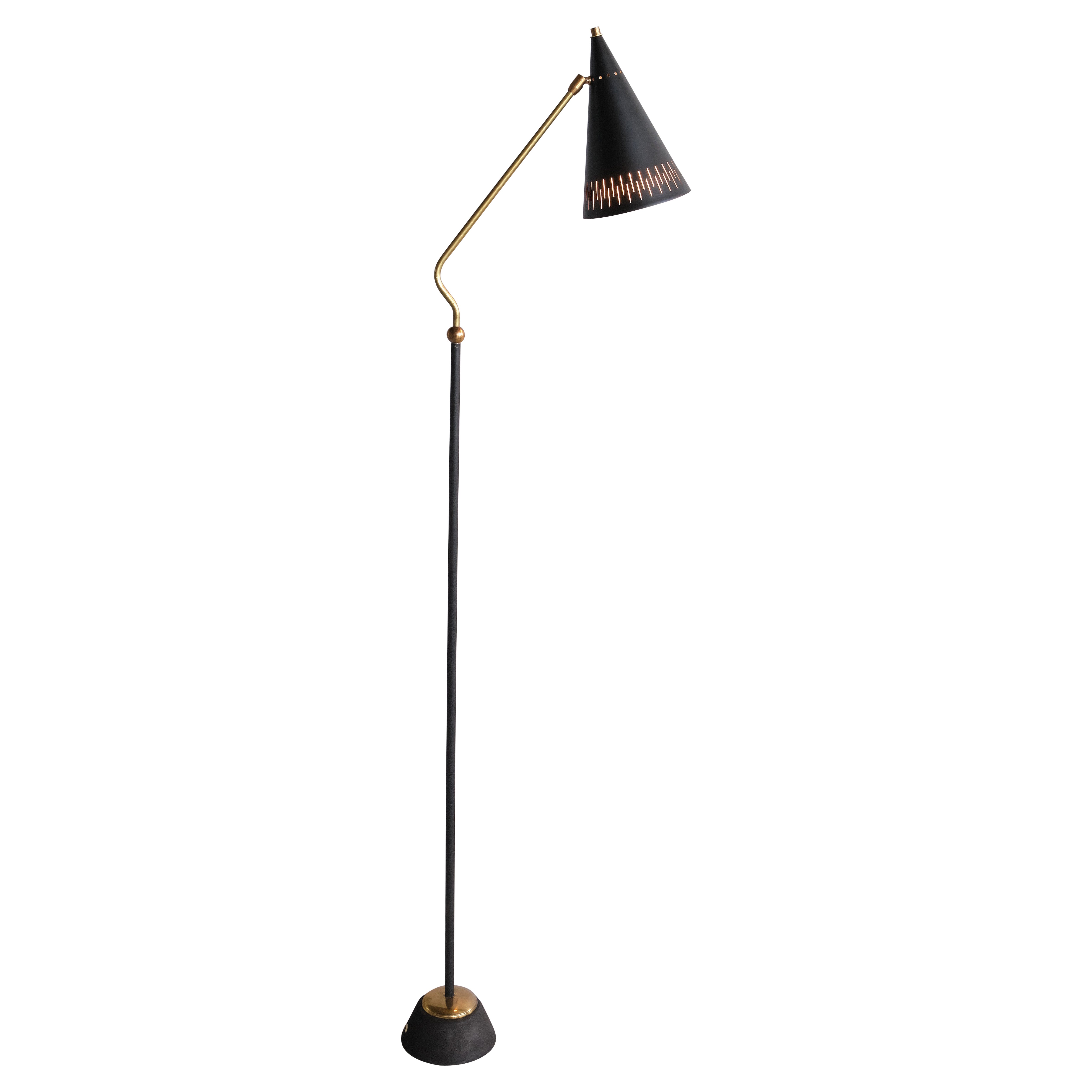 Svend Aage Holm-Sørensen Attributed Floor Lamp, ASEA, Sweden, 1950s For Sale