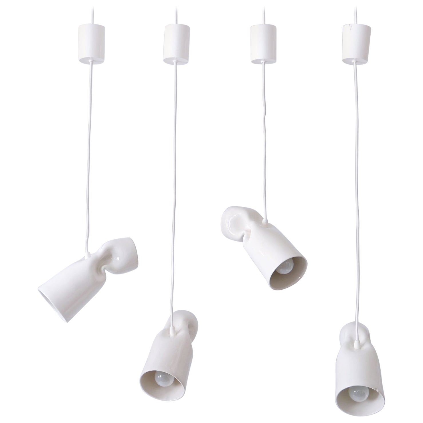 Set of Four Strangled Light Pendant Lamps by Gitta Gschwendtner for Artificial For Sale