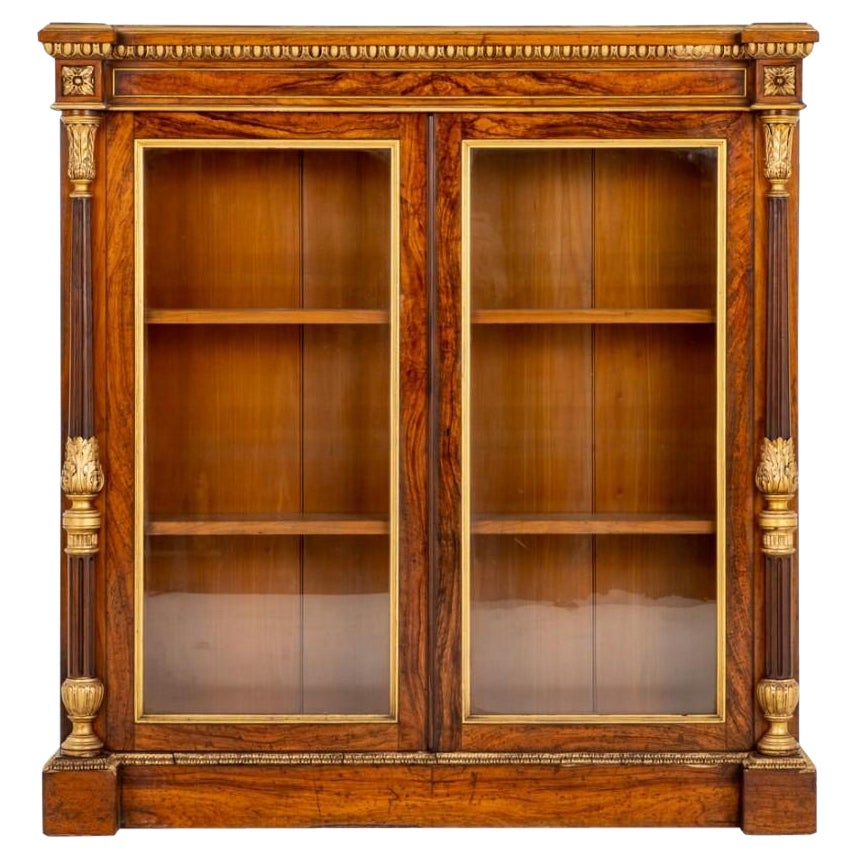 Victorian Pier Cabinet Olive Wood 1850 For Sale