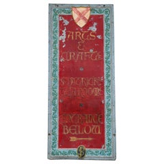 A Cast Lead Arts and Crafts Tearoom Sign