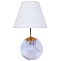Vintage Special glass sphere with inner glass rod table lamp, model from 1965